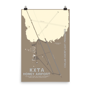 KXTA Homey Airport (Groom Lake, A.k.a. Area 51) Airport Layout Art