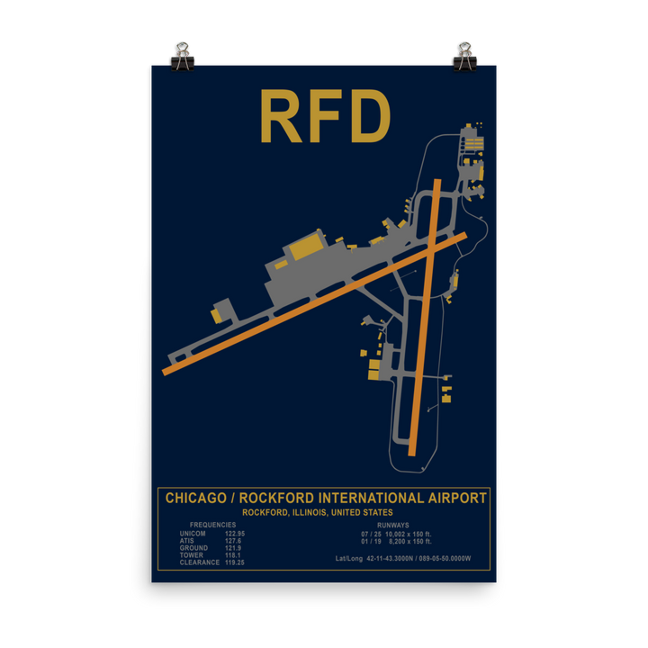 RFD Chicago/Rockford International Airport Layout Art
