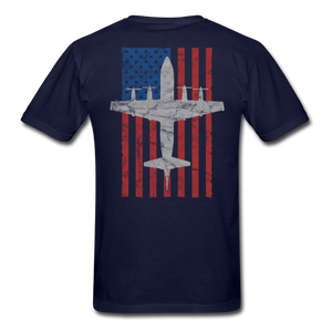 US Navy Retired P-3 Orion Vintage Flag Tee - navy