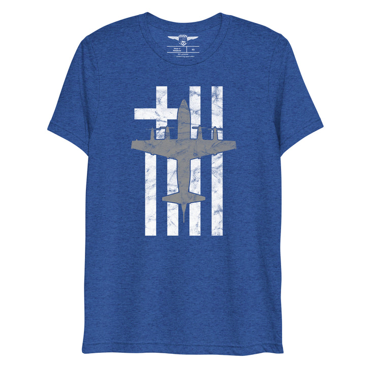 P-3 Orion & Greek Flag Tri-Blend Tee