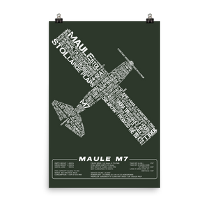 Maule M7 Aircraft Typography Art