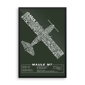 Maule M7 Aircraft Typography Art