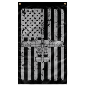 A-10 THUNDERBOLT II VINTAGE FLAG - 36" X 60" BLACK