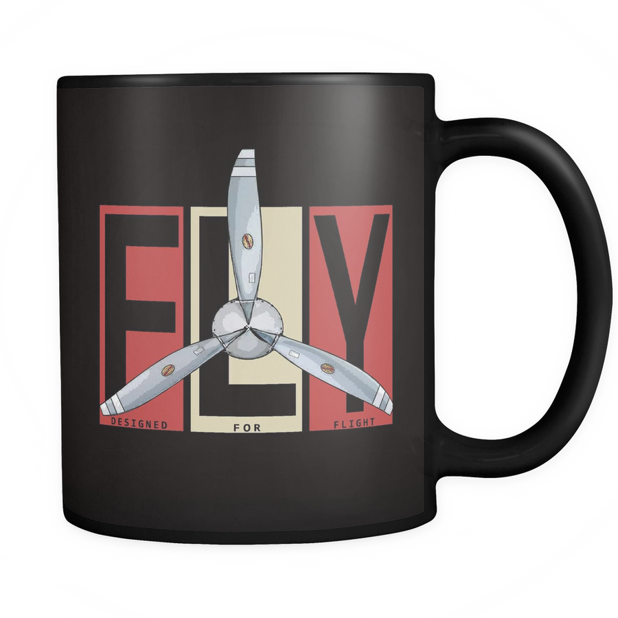 Fly Retro Airplane Propeller Mug Drinkware