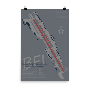 BFI Boeing Field /  King County International Airport Layout Art