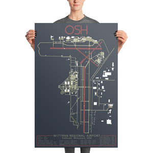 OSH Wittman Regional Airport Layout Art