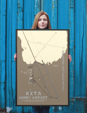 KXTA Homey Airport (Groom Lake, A.k.a. Area 51) Airport Layout Art