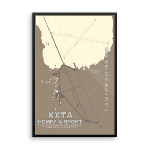 KXTA Homey Airport (Groom Lake, A.k.a. Area 51) Airport Layout Art