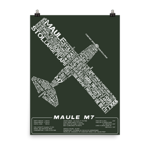 Maule M7 Aircraft Typography Art