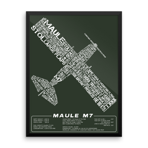 Maule M7 Aircraft Typography Art