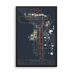 OSH Wittman Regional Airport Layout Art