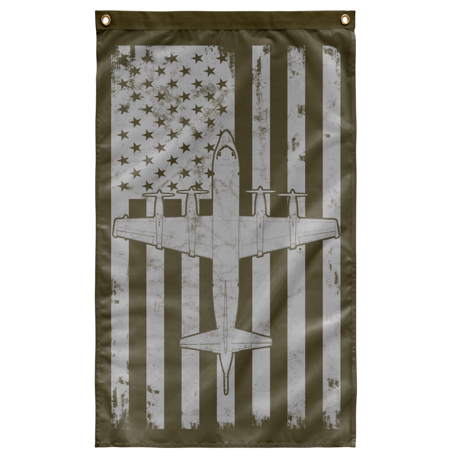 P-3 ORION VINTAGE FLAG - 36" X 60" OLIVE DRAB