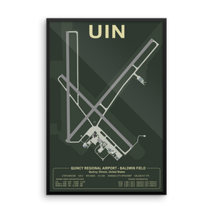 UIN Quincy Regional Airport - Baldwin Field Airport Layout Art