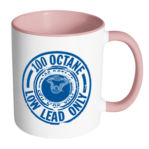 100Ll Avgas Mug Accent - Blue Drinkware