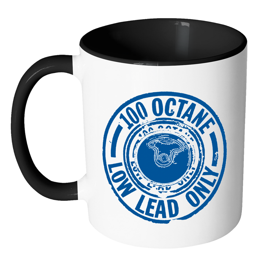 100Ll Avgas Mug Accent - Blue Drinkware