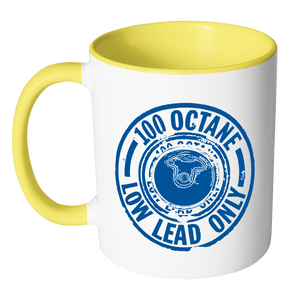 100Ll Avgas Mug Accent - Blue Drinkware