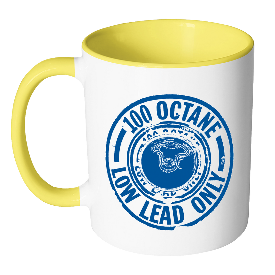 100Ll Avgas Mug Accent - Blue Drinkware