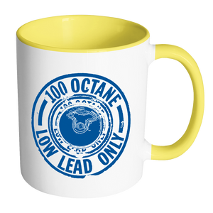 100Ll Avgas Mug Accent - Blue Drinkware