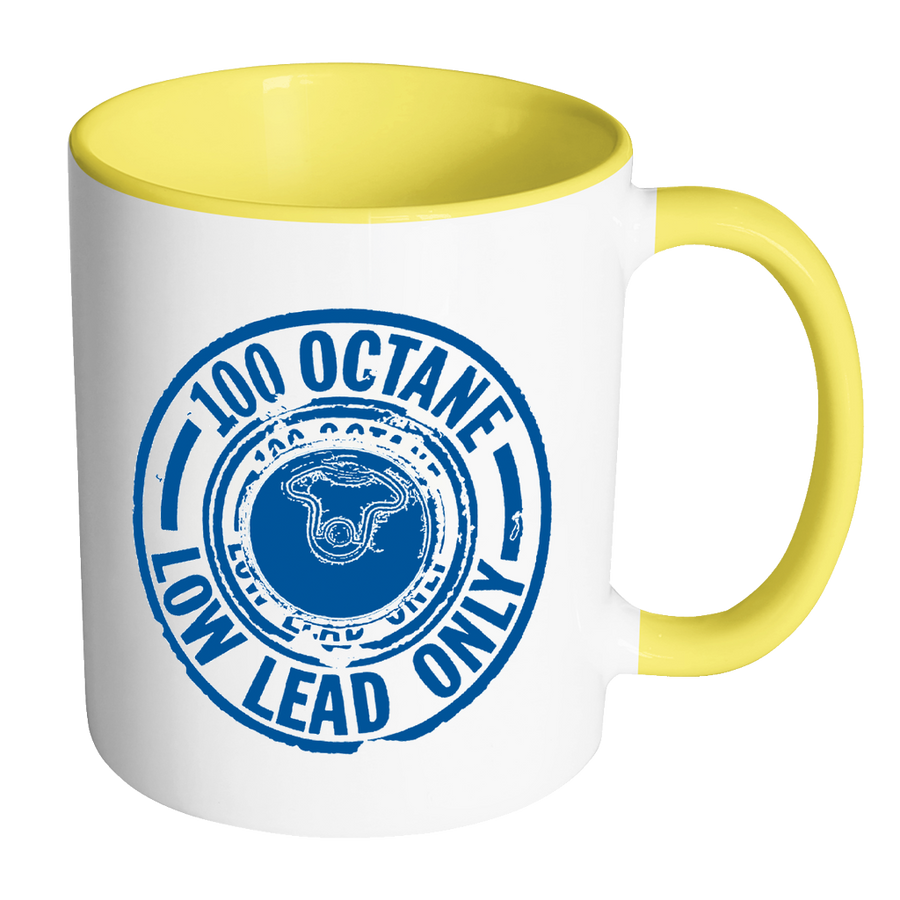 100Ll Avgas Mug Accent - Blue Drinkware