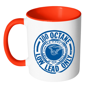 100Ll Avgas Mug Accent - Blue Drinkware