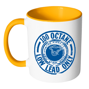 100Ll Avgas Mug Accent - Blue Drinkware