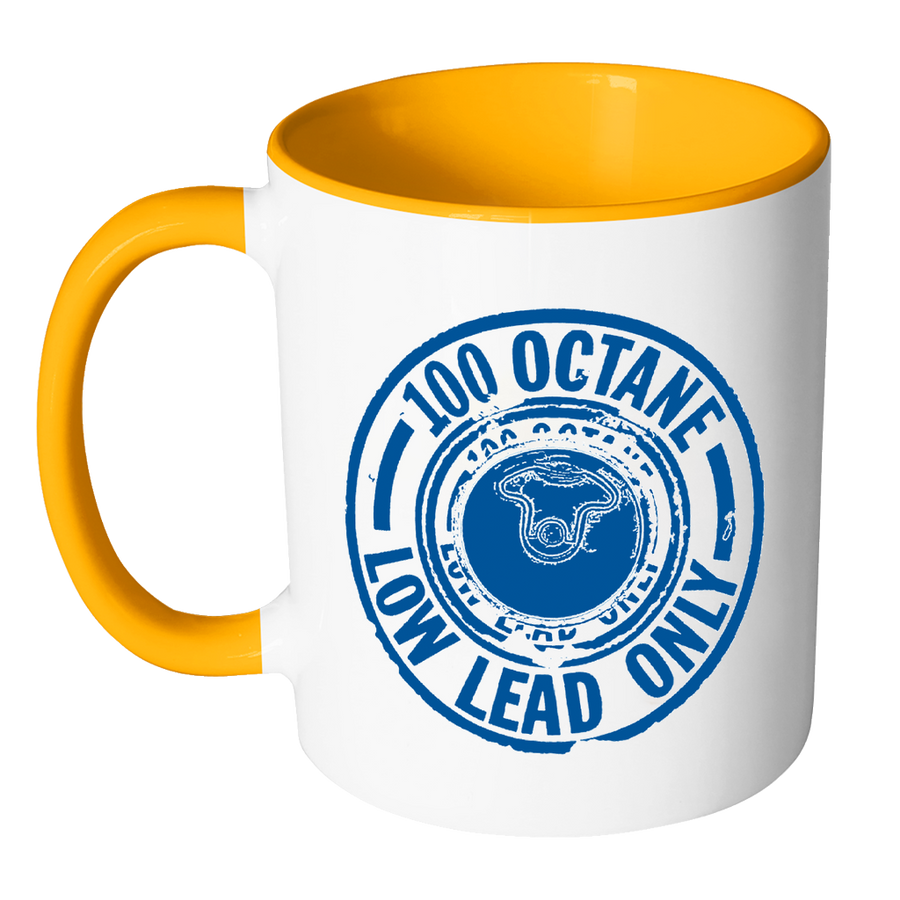 100Ll Avgas Mug Accent - Blue Drinkware