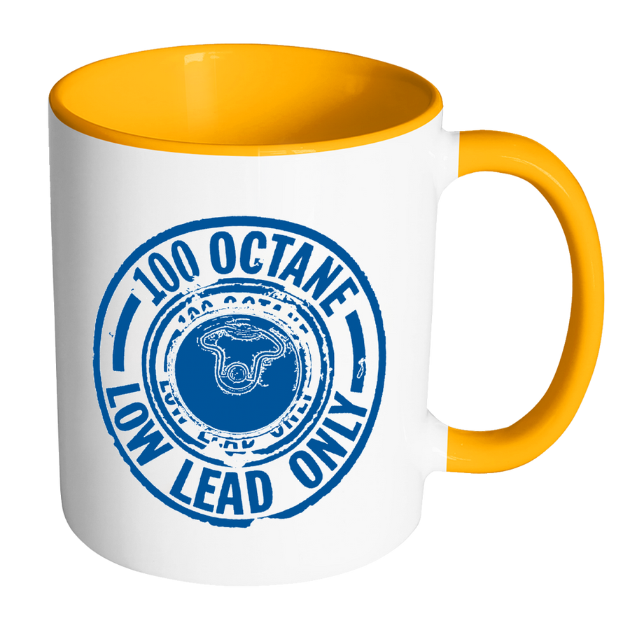 100Ll Avgas Mug Accent - Blue Drinkware