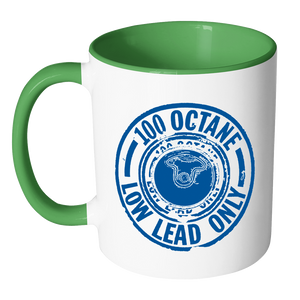 100Ll Avgas Mug Accent - Blue Drinkware