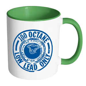 100Ll Avgas Mug Accent - Blue Drinkware