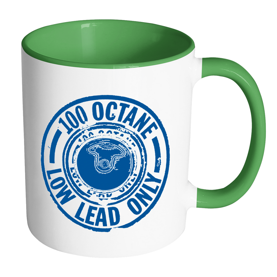 100Ll Avgas Mug Accent - Blue Drinkware