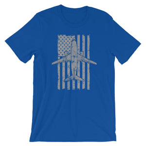 B-737 Airliner Vintage Flag Tee