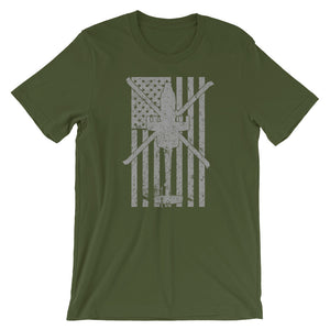 AH-64 Apache Attack Helicopter Vintage Flag Tee