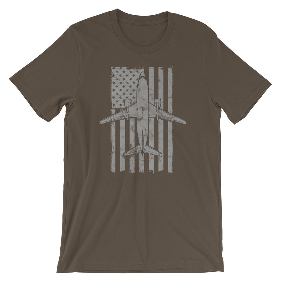 B-737 Airliner Vintage Flag Tee