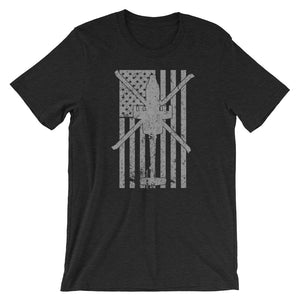AH-64 Apache Attack Helicopter Vintage Flag Tee