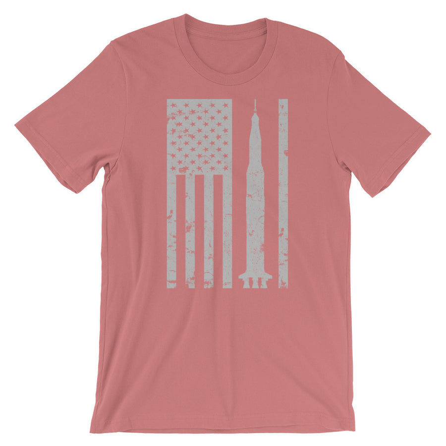 Saturn V Rocket Apollo Vintage Flag Tee