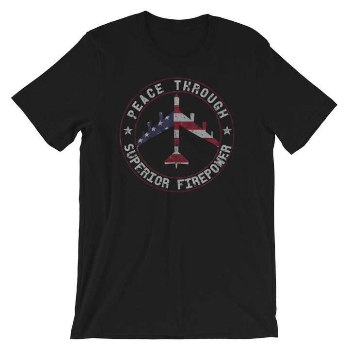 Peace Through Superior Firepower B-52 Stratofortress Vintage Tee