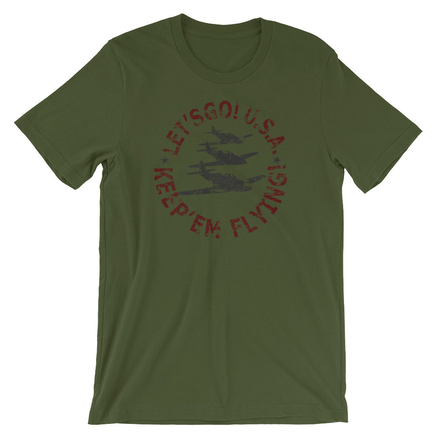 Let's Go U.S.A. ! Keep 'Em Flying! WWII Tee