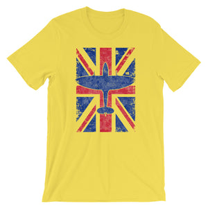 Supermarine Spitfire WWII Fighter Union Jack Vintage Flag Tee