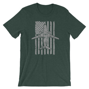 B-737 Airliner Vintage Flag Tee