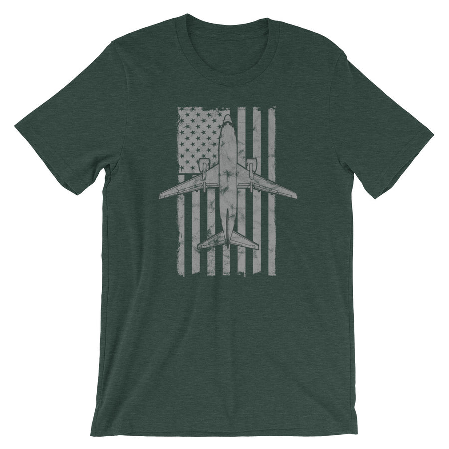 B-737 Airliner Vintage Flag Tee