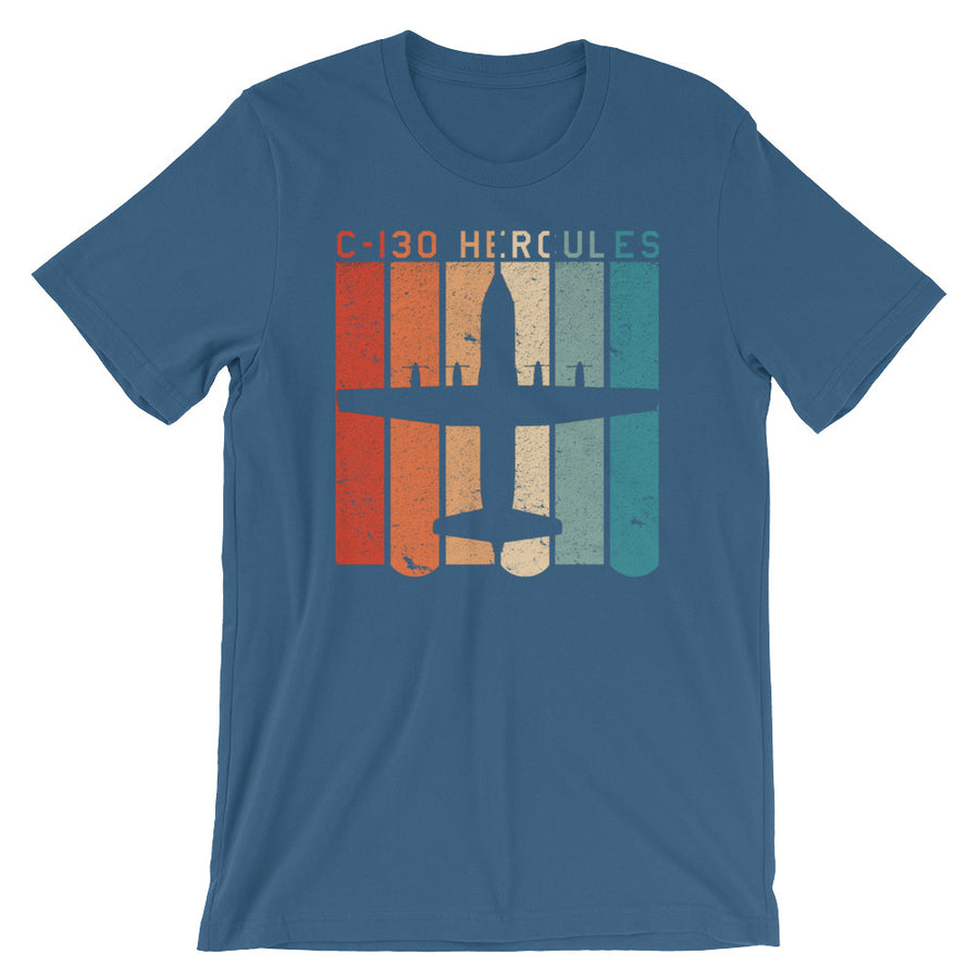 C-130 Hercules Retro Colored Bars T-shirt