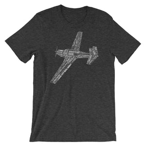 Mooney M20 J Aircraft Typography Tee