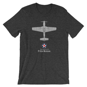 P-51 D Mustang Tech Drawing Tee