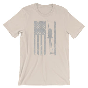 R22 Helicopter Vintage Flag Tee