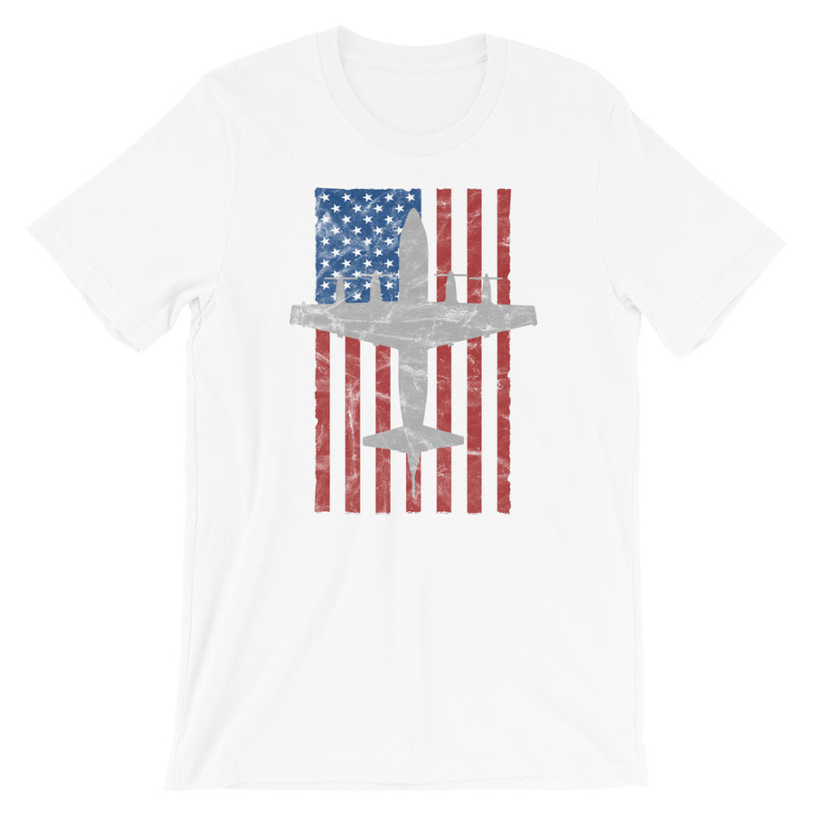 P-3 Orion Vintage American Flag Red White & Blue Tee