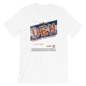 DEN Denver Vintage Airline Tag Tee