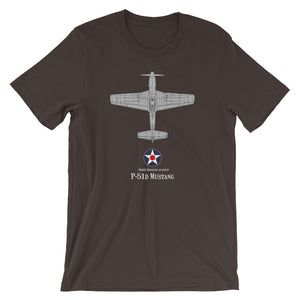 P-51 D Mustang Tech Drawing Tee