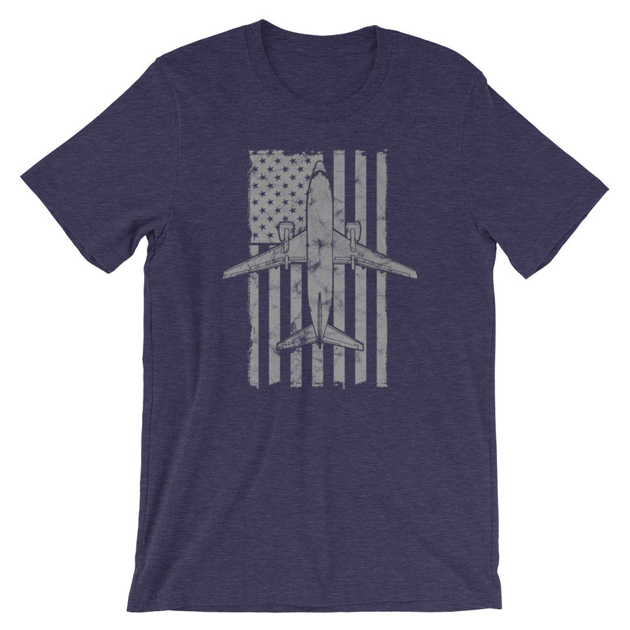 B-737 Airliner Vintage Flag Tee