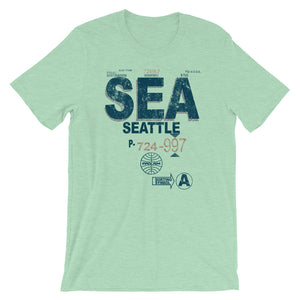 SEA Seattle-Tacoma Vintage Airline Tag Tee
