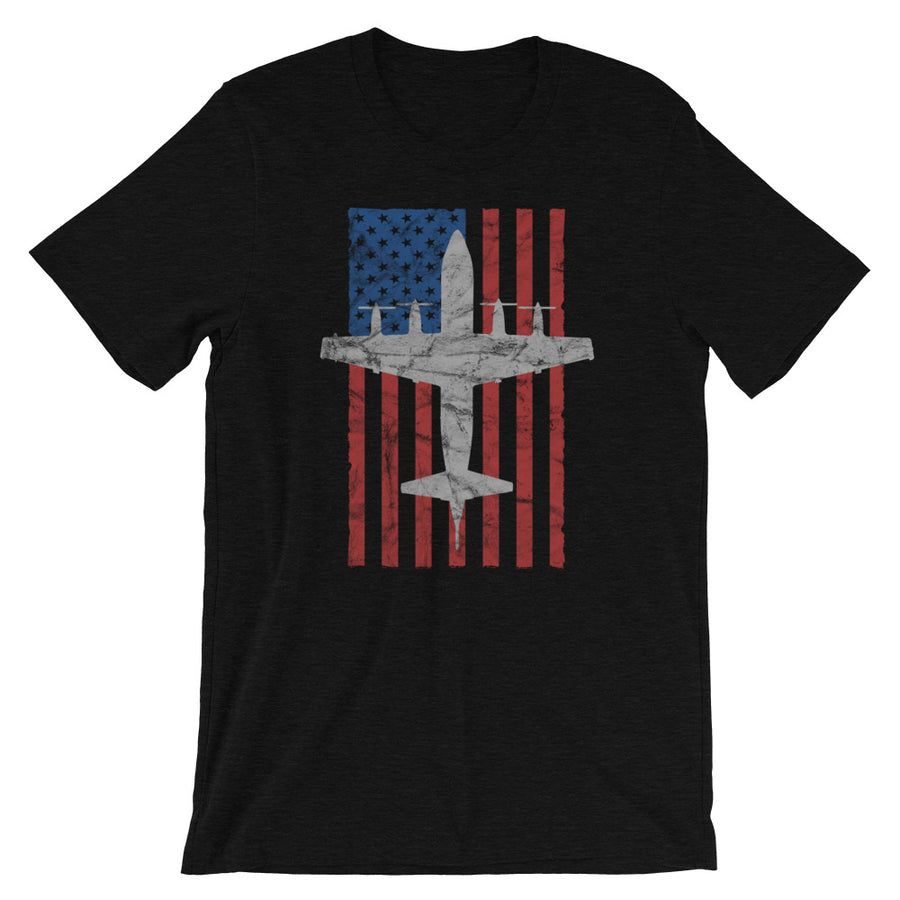P-3 Orion Vintage American Flag Red White & Blue Tee
